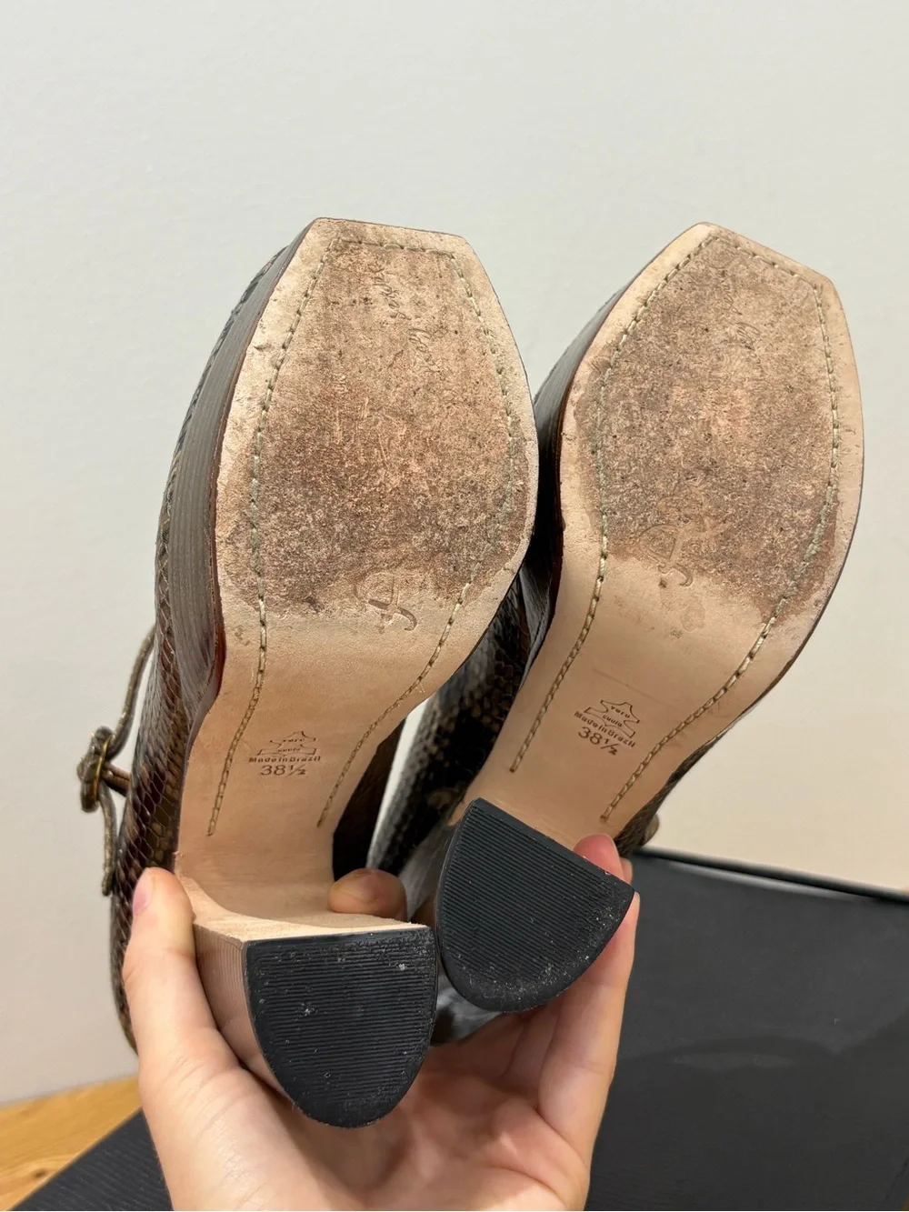 Alice + Olivia Snake “Uma” Platform Mary Jane heels